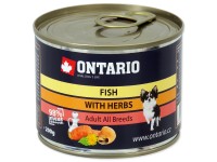 Ontario Konzerva Adult s rybím masem s bylinkami 200 g
