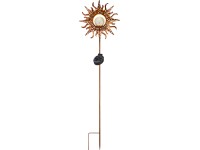 Dekorativní solární LED zápich slunce, měděná, IP44, 90 cm