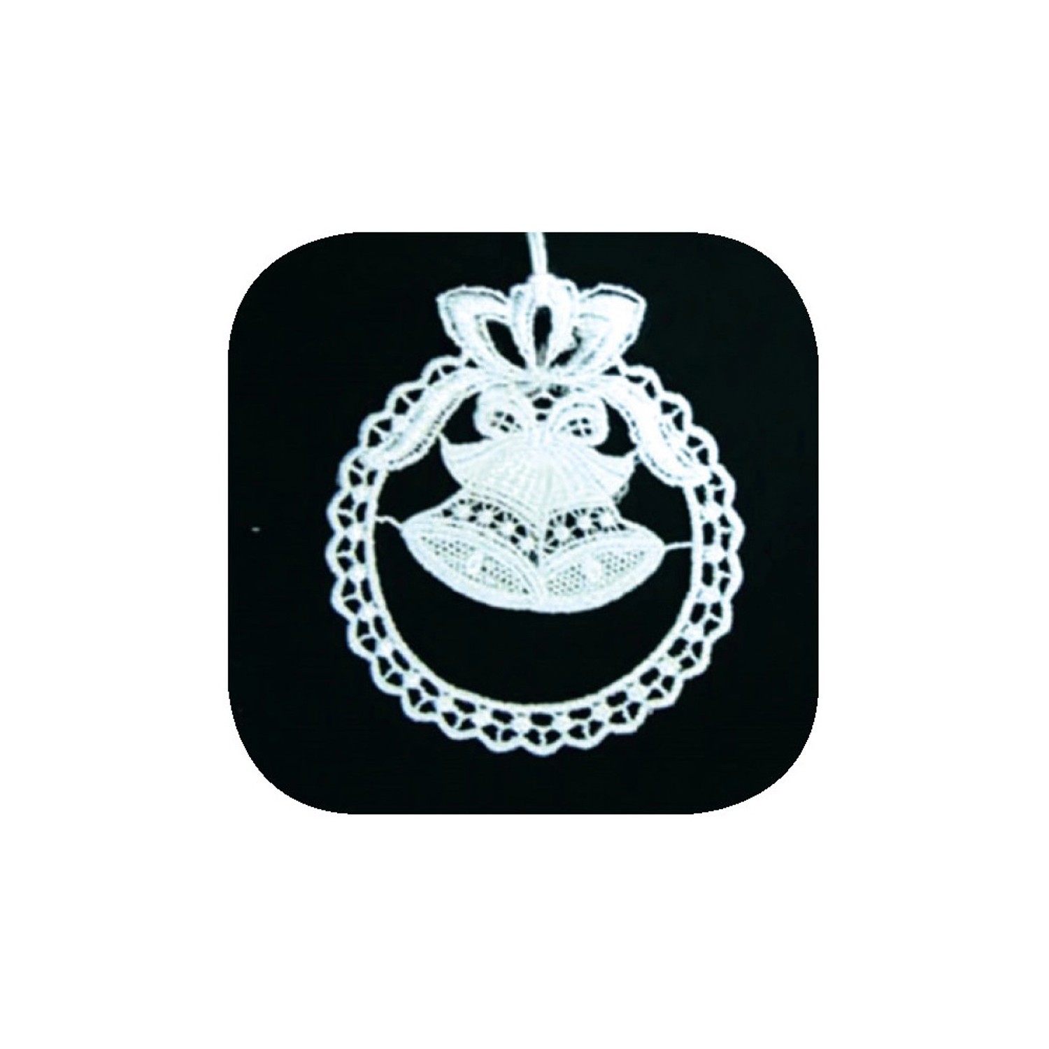 Háčkované zvony v kruhu 10cm Anděl Přerov s.r.o.