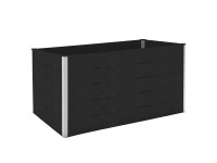 GroJa Vyvýšený záhon Solid antracitový šedý 150 x 70 x 75 cm