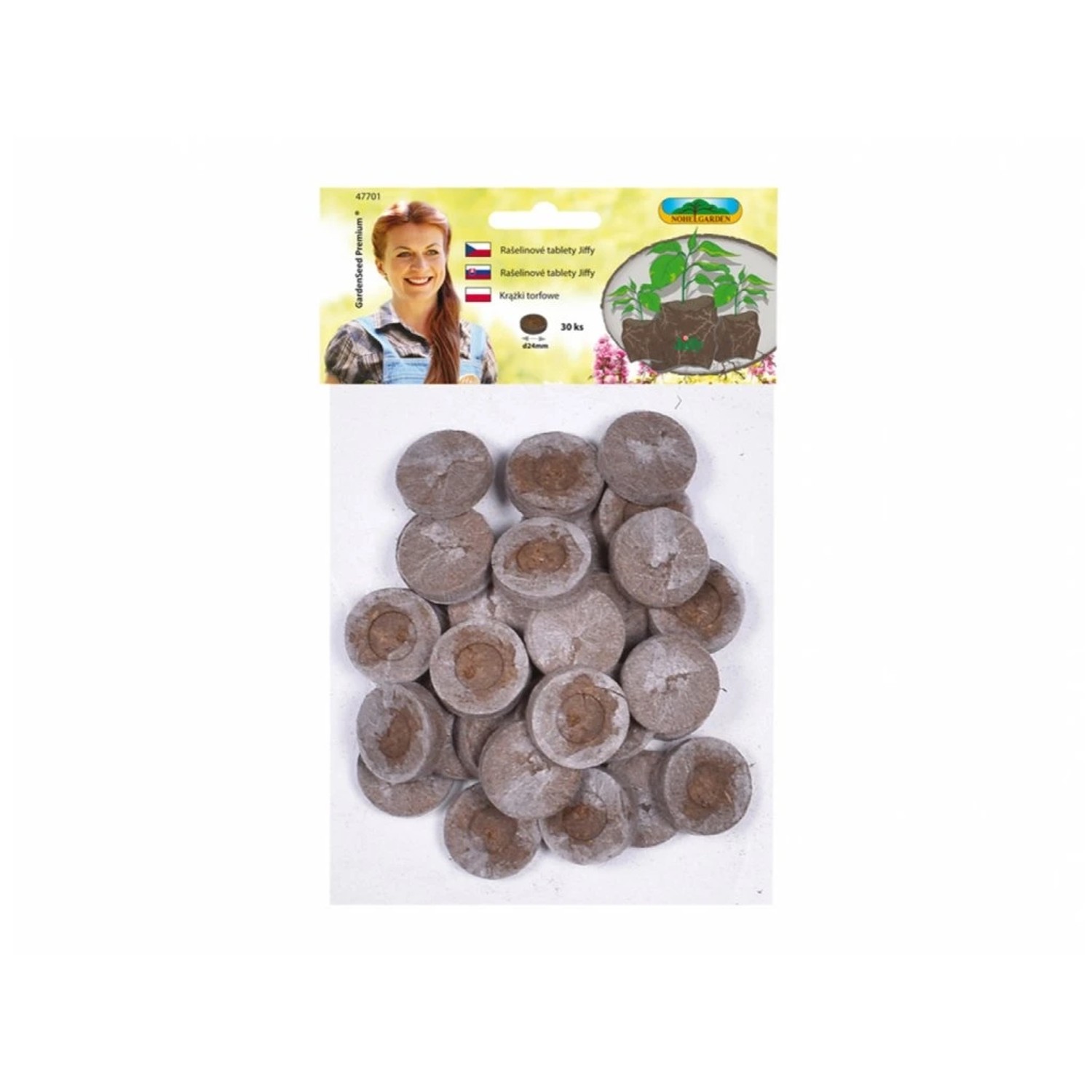 NOHEL GARDEN Tableta rašelinová, pr. 24 mm, 30 ks