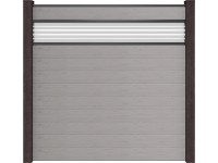 GroJaSolid Plotový panel bez sl., sklo 30 cm, Stone Grey, 180 x 180 cm