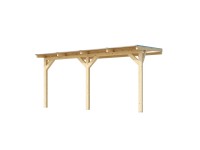 Weka Zastřešení terasy 672 vel. 3, přírodní, 434 x 373,5 cm