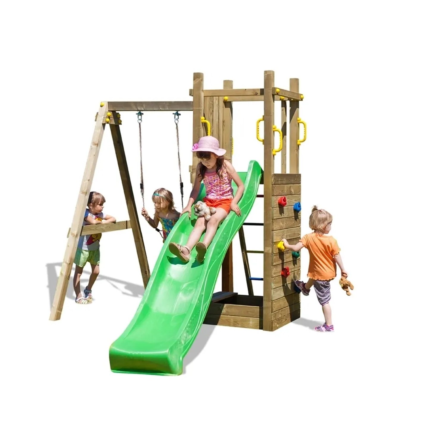 MARIMEX Dětské hřiště Play Basic 004 + zelená skluzavka