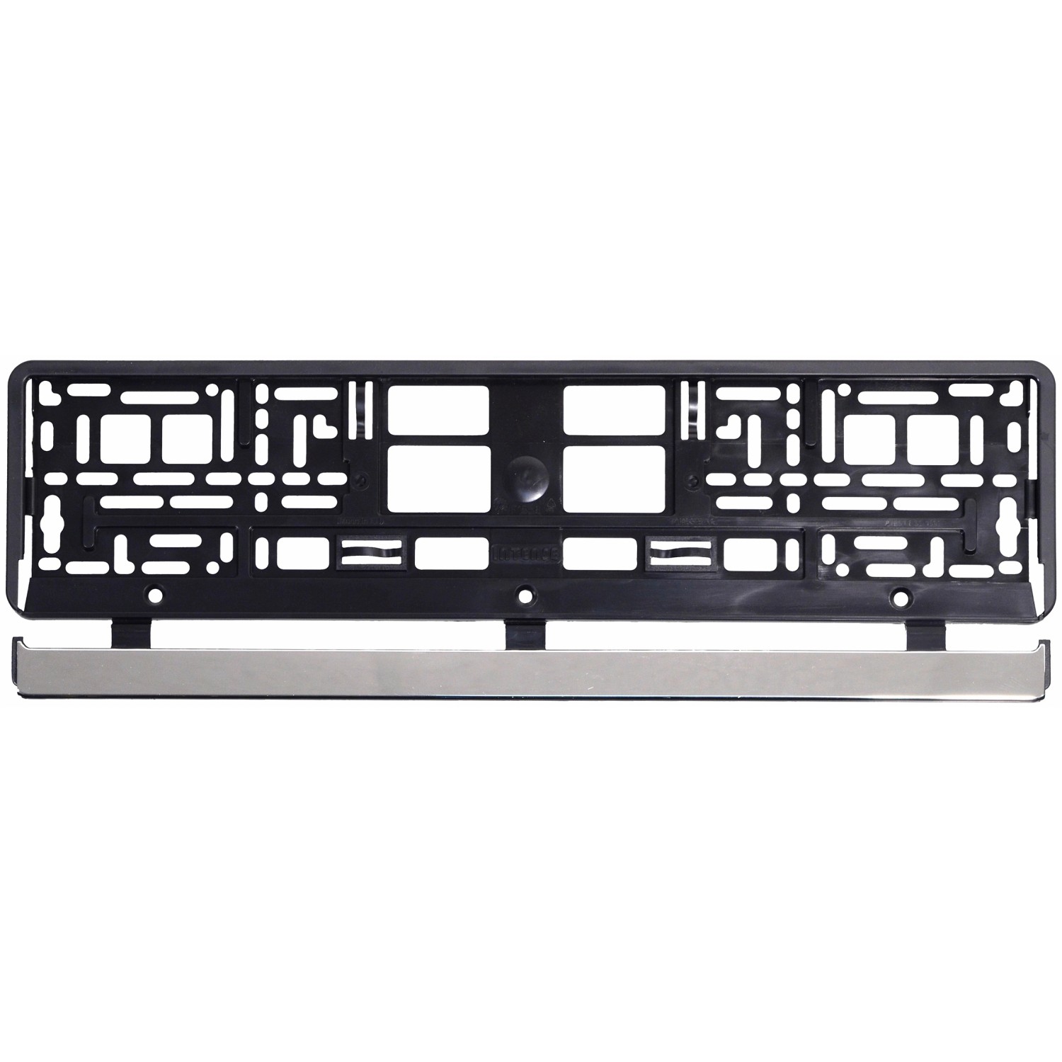 Compass Podložka pod RZ / SPZ chrom - black Vio