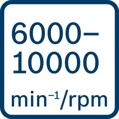 Symbol otáček pro vibrační brusku Bosch Professional GSS 12V-123: 6000-10000 ot/min