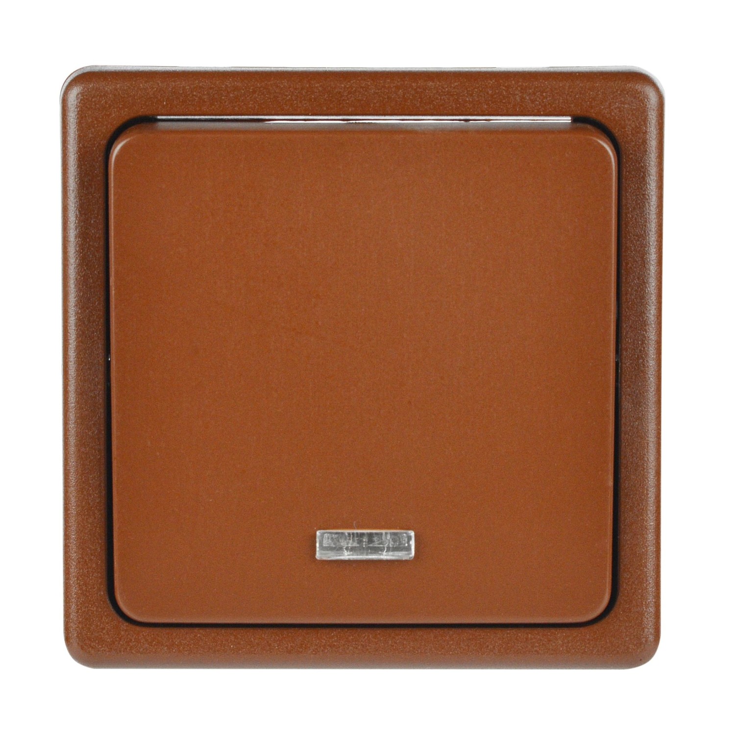 SEZ Jednopólový spínač se signalizací Standard DS S 1101-1 HP skořic. 28x82x82mm