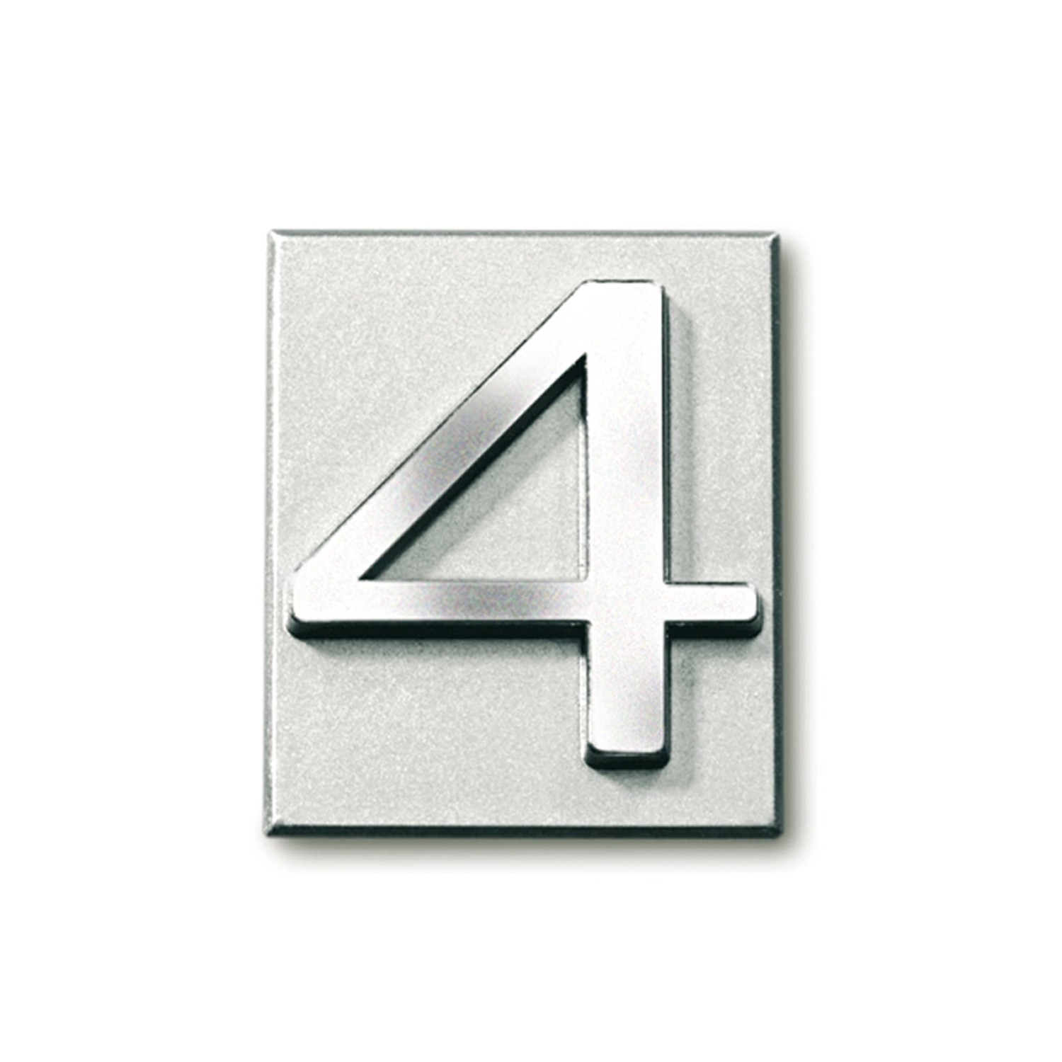 Domovní číslice samolepící stříbrná 4 4,7 cm