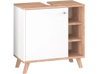 Astor Skříňka pod umyvadlo Sven, 1 dvířka, světlý dub/bílá, 65 x 60,5 x 33 cm Astor Skříňka pod umyvadlo Sven, 1 dvířka, světlý dub/bílá, 65 x 60,5 x 33 cm