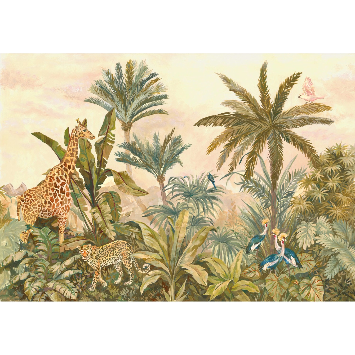 Komar Vliesová fototapeta Tropical Vintage Garden 400 x 280 cm