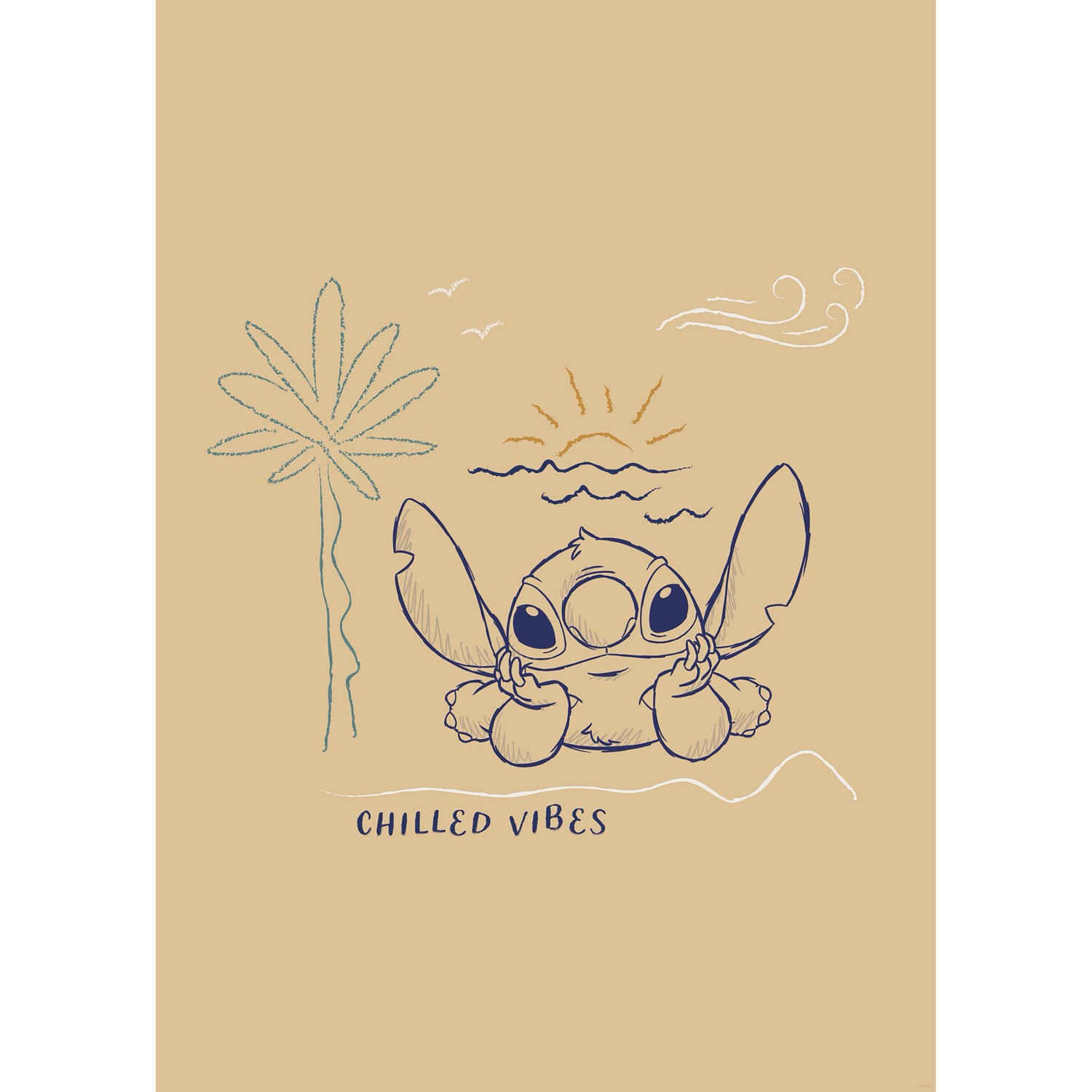 Komar Plakát Disney Lilo and Stitch Chilled Vibes 50 x 70 cm