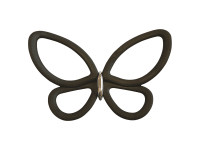 Crearreda 3D samolepící dekorace na zeď motýli, 12 ks, černo-zlatá Crearreda 3D samolepící dekorace na zeď motýli, 12 ks, černo-zlatá