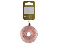 GEROMA Vánoční ozdoba donut plastový růžový pr. 6 x 3 cm