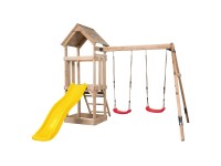 Swing King Hrací věž Noa, žlutá, 234 x 265 x 280 cm Swing King Hrací věž Noa, žlutá, 234 x 265 x 280 cm