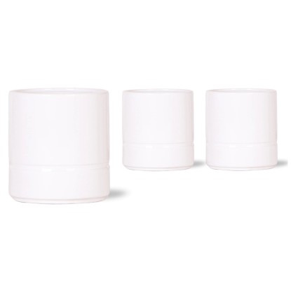 Keramický květináč Pastel bílý pr. 9 x 10 cm