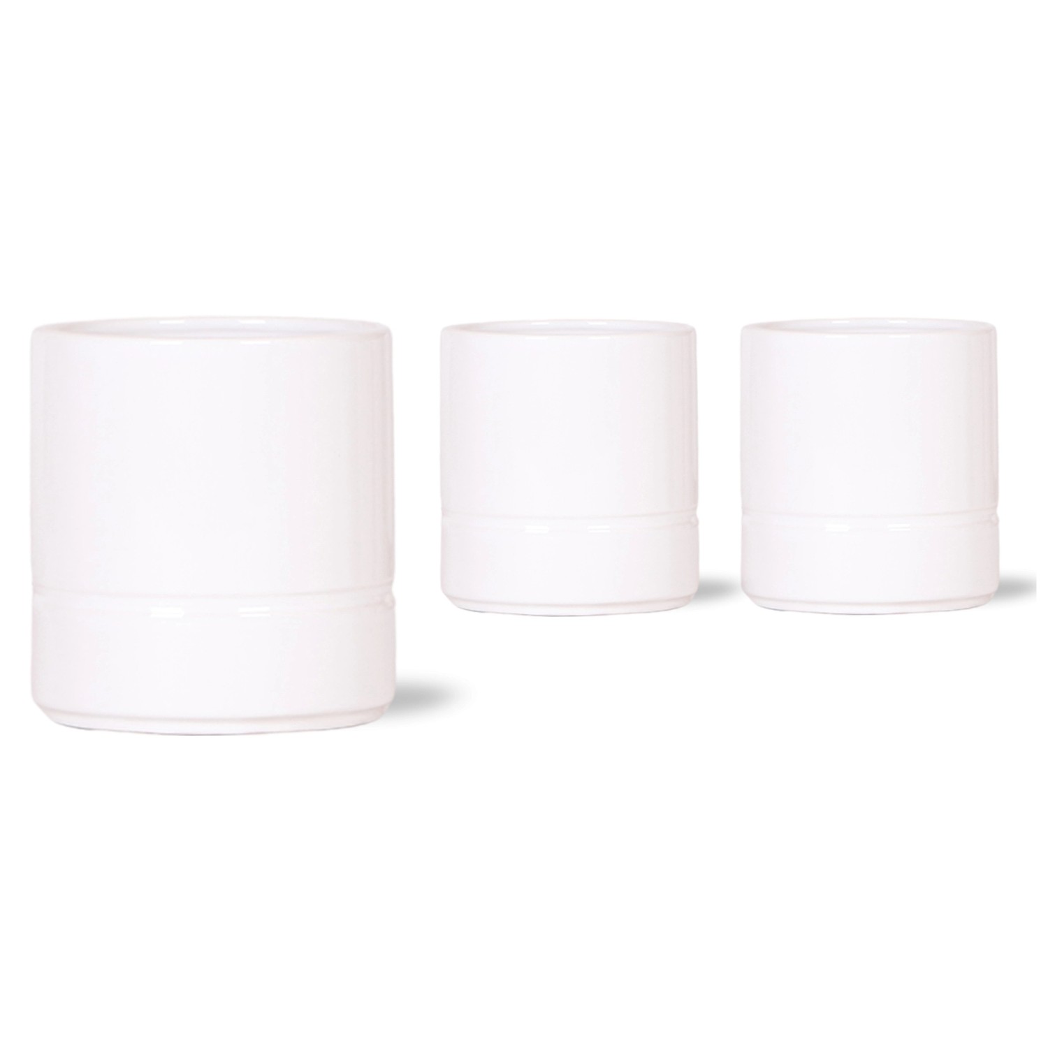 Keramický květináč Pastel bílý pr. 9 x 10 cm