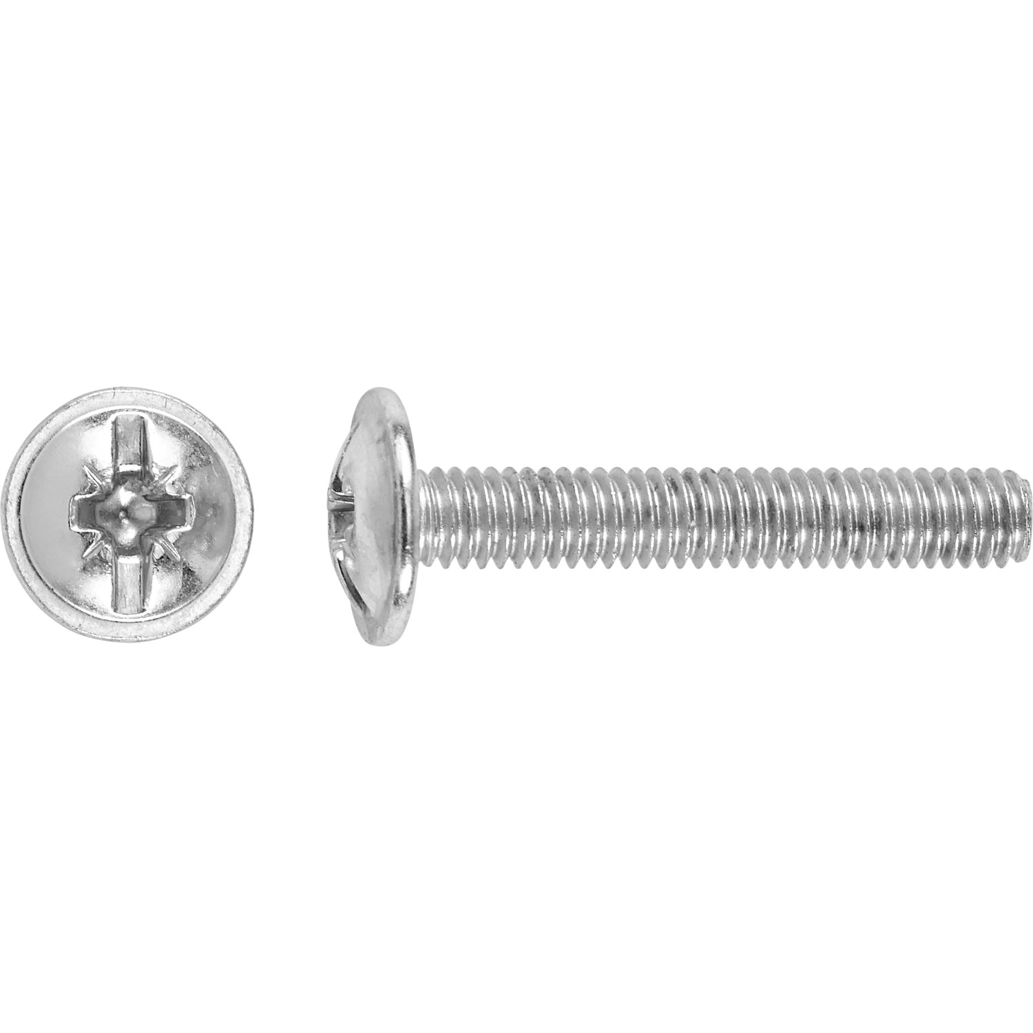 Šroub pro nábytkové úchytky s talířovou hlavou PZ2 bíle pozink. M4 x 20 mm, 8 ks