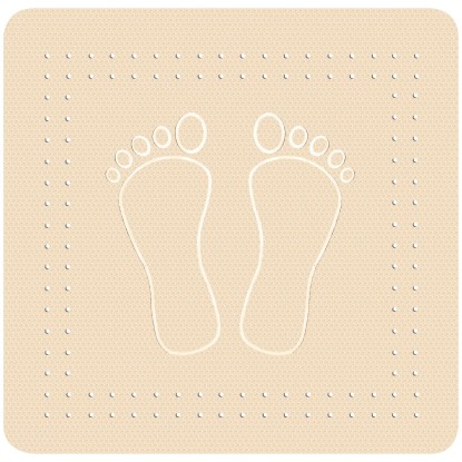 Kleine Wolke Protiskluzová podložka do sprchy Foot pískově béžová 55 x 55 cm
