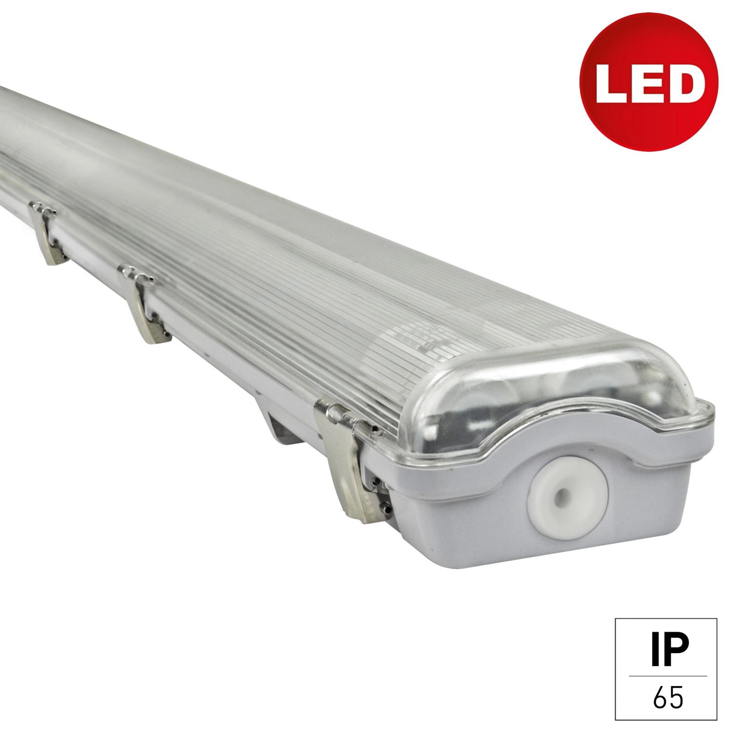E2 LED Světlo do vlhka Power L, IP65, 2 x 24 W, 7200 lm, 158,3 x 8,8 x 5,2 cm