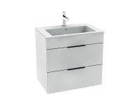 Jika Skříňka CUBE vč. umyvadla 65 x 43 cm, 2 zásuvky, bílá