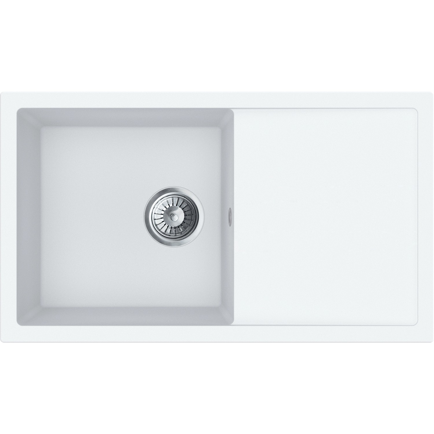 Miló Granitový dřez Blissano bílý 76 x 44 x 19,5 cm