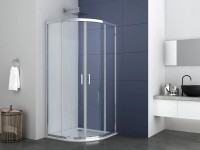 Sanotechnik Sprchový kout bez vaničky Elite R80, čtvrtkruh, 80 x 80 x 195 cm