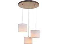 Just Light. Závěsné svítidlo Bark, 3xE27, dekor dřeva, pr. 52 x 120 cm Just Light. Závěsné svítidlo Bark, 3xE27, dekor dřeva, pr. 52 x 120 cm