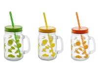 Sklenice na limonádu s brčkem 0,5 l