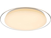 GLOBO LED stropní svítidlo OPTIMA, 30 W, chrom/bílé, pr. 46 x 8,5 cm