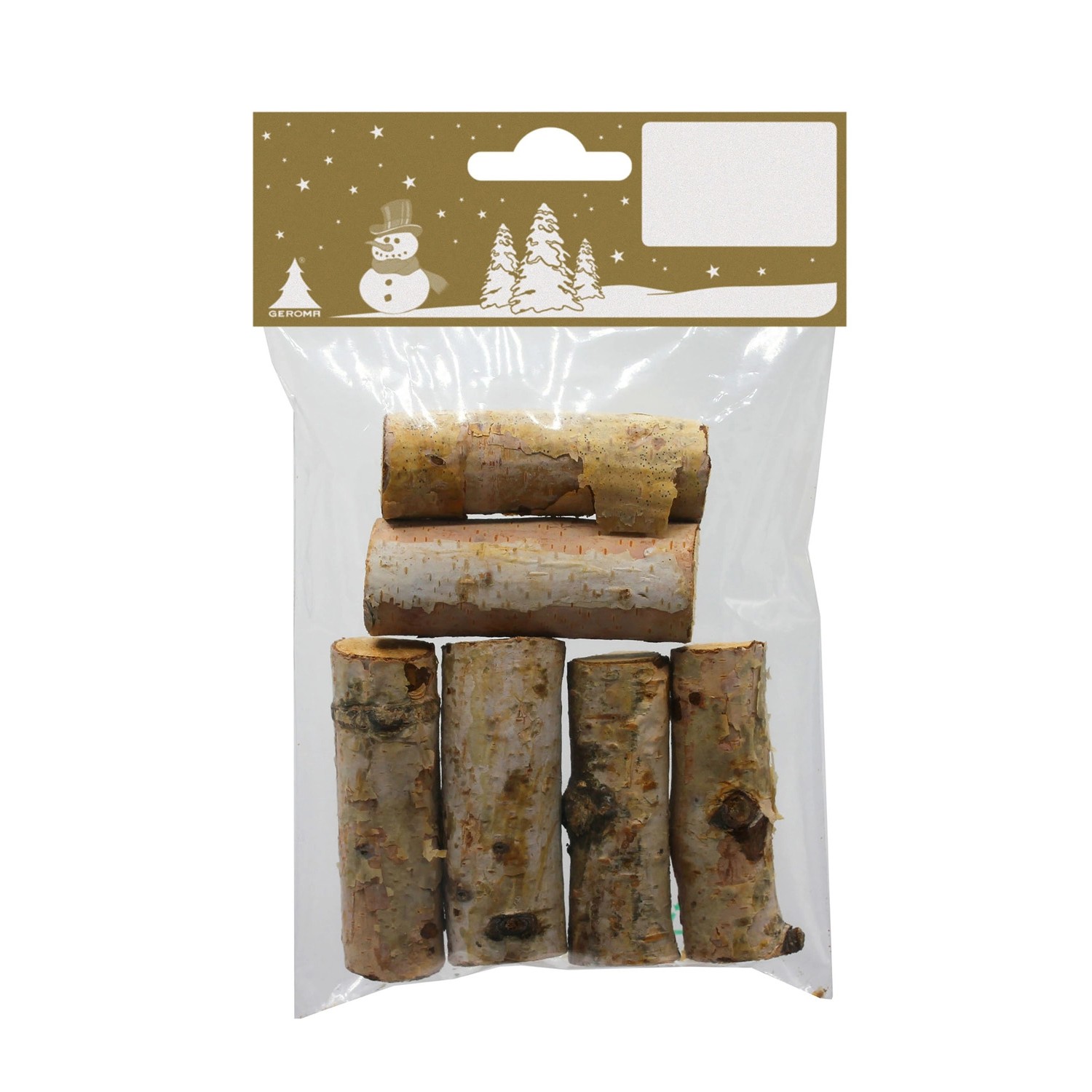 Díly z březového dřeva, přírodní, 6 cm, 6 ks