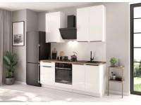 Deftrans Kuchyňská sestava Belluno, bílá, 200 cm