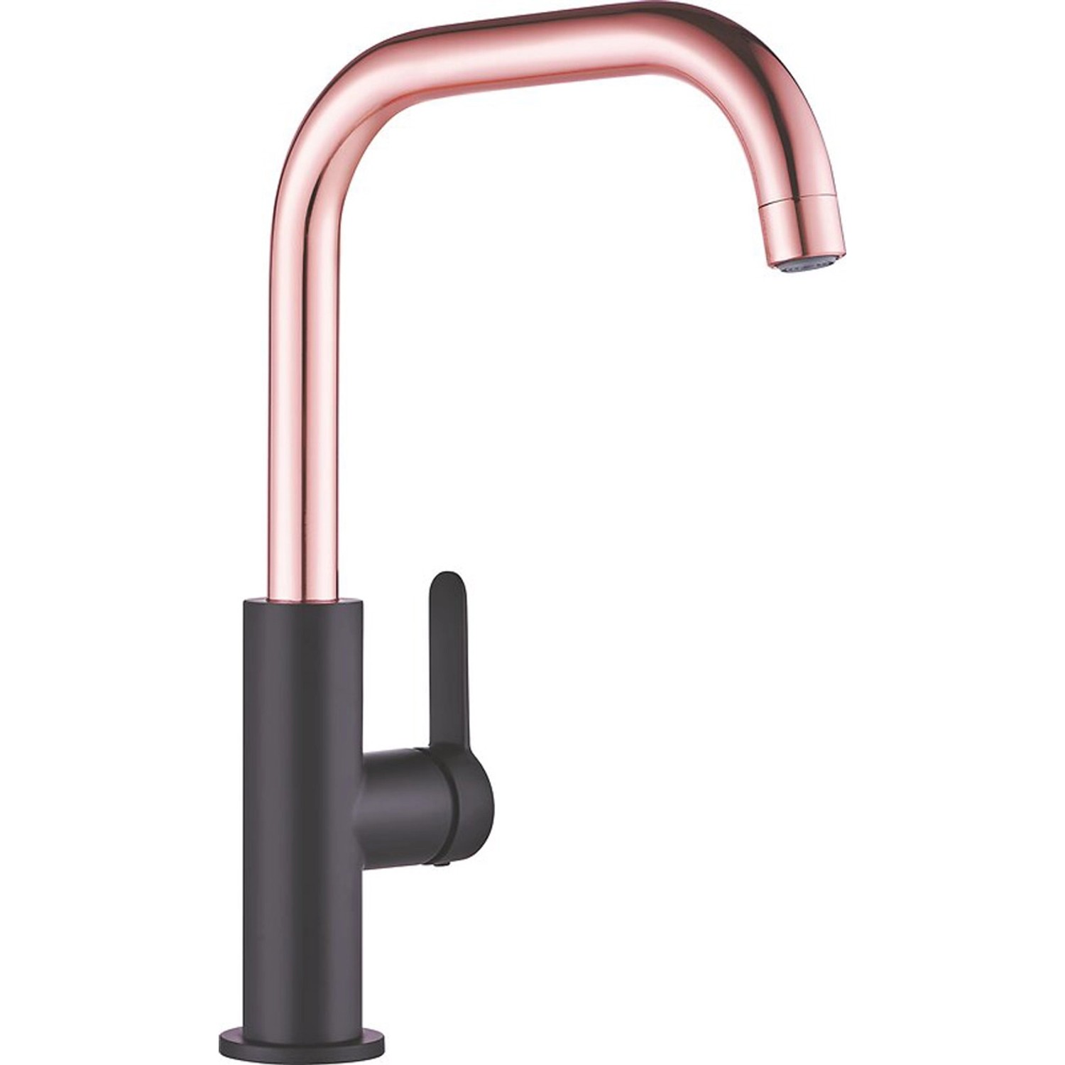 baliv Kuchyňská vodovodní baterie páková KI-1932 černá-měděná matná