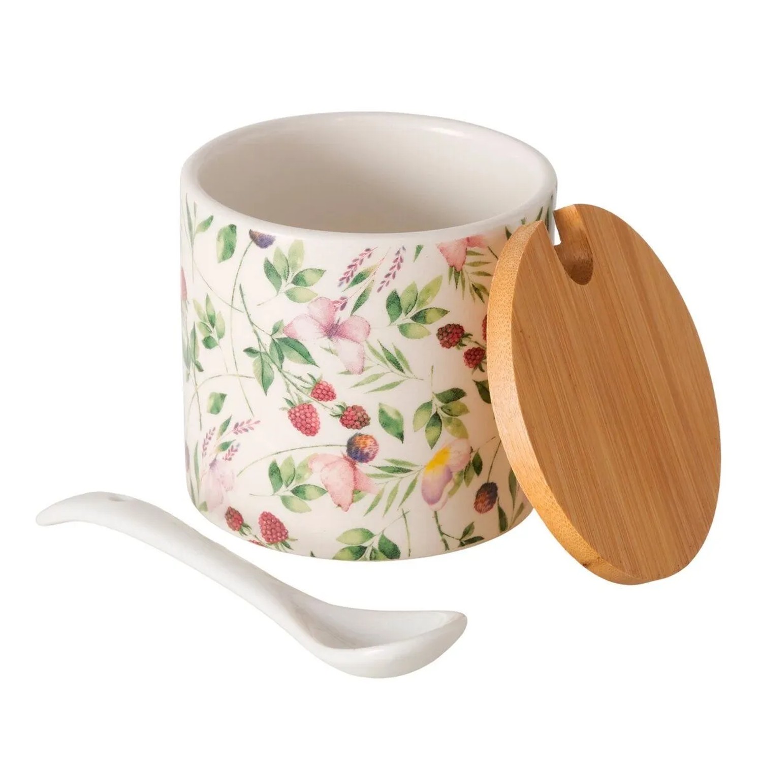 Boltze Sklenice na marmeládu s víkem a lžičkou Fantasy 170 ml, pr. 7,5 x 7,5 cm