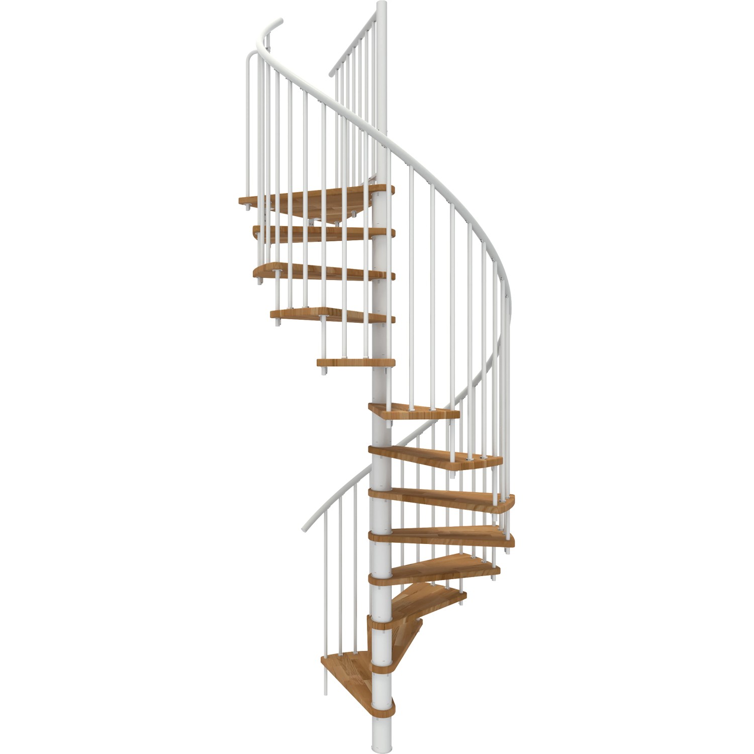 Minka STAIRS Kombinované točité schodiště Spiral Smart dub/bílá pr. 120 cm
