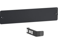 Lechuza Kovová lišta pro květináče Cube, černá, 48 x 0,2 x 10 cm