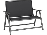 OBI Skládací zahradní lavice Welsby antracitová šedá 96 x 118 x 67 cm