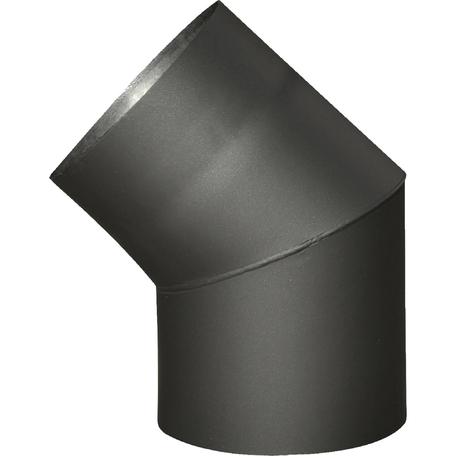 Koleno kouřové 45° silnostěnné černé, pr. 130 mm
