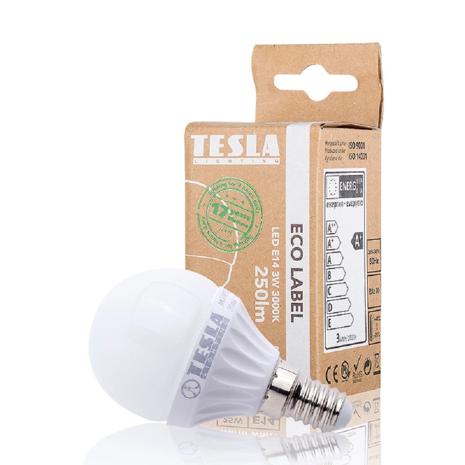 LED žárovka miniglobe Bulb 3W E14 3000K