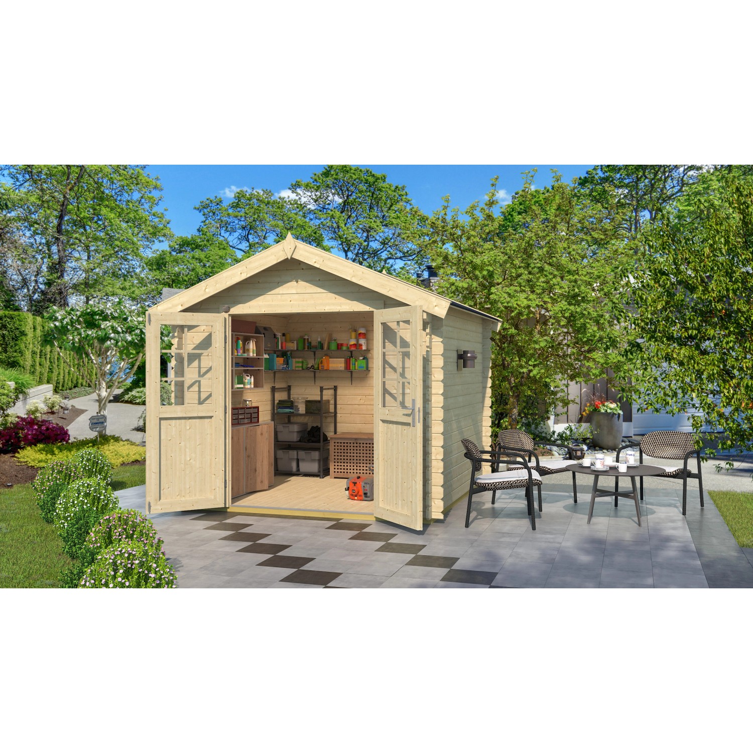 Weka Dřevěný zahradní domek 209 vel. 2, přírodní, 250 x 250 cm FSC