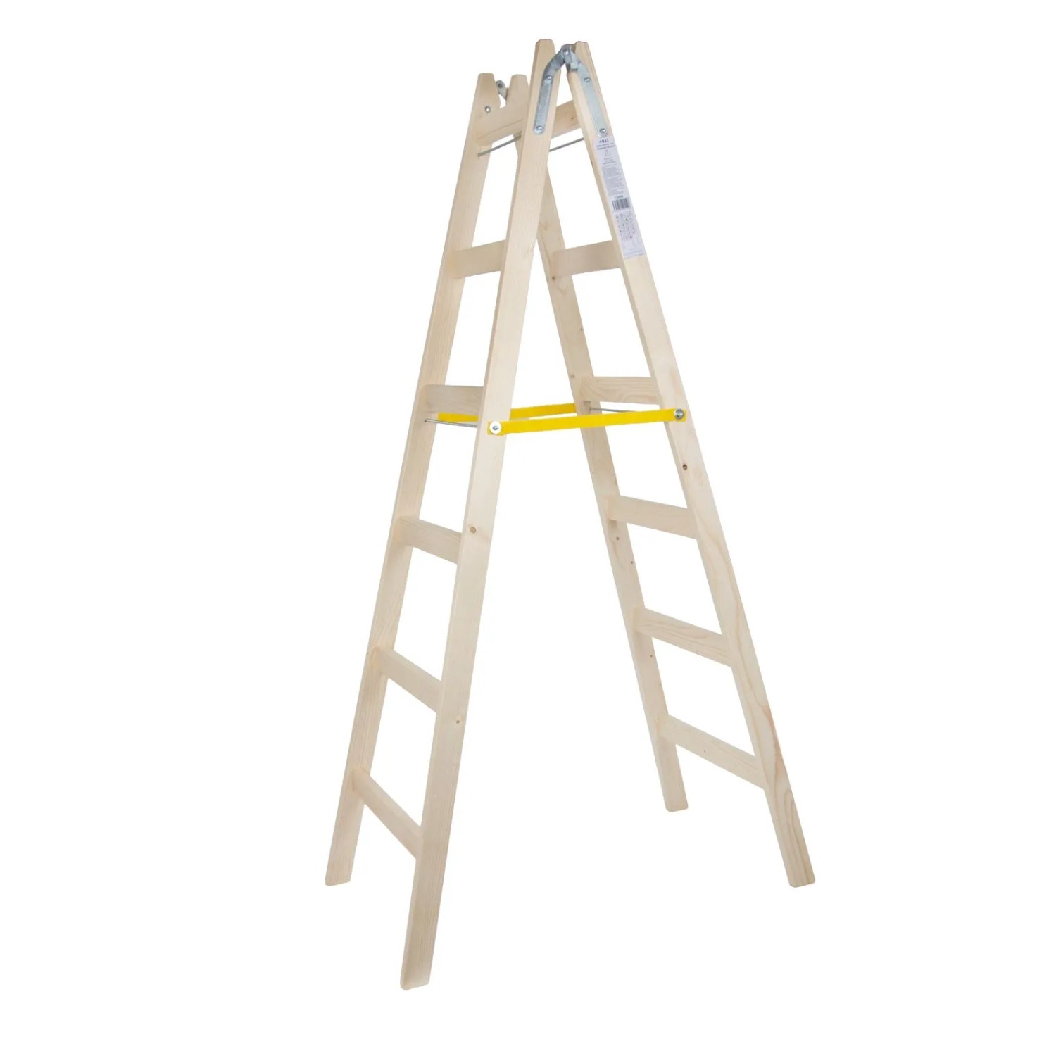 M.A.T. Štafle malířské dřevěné PROFI, 6 příček, nelakované, 190 x 57 x 14 cm