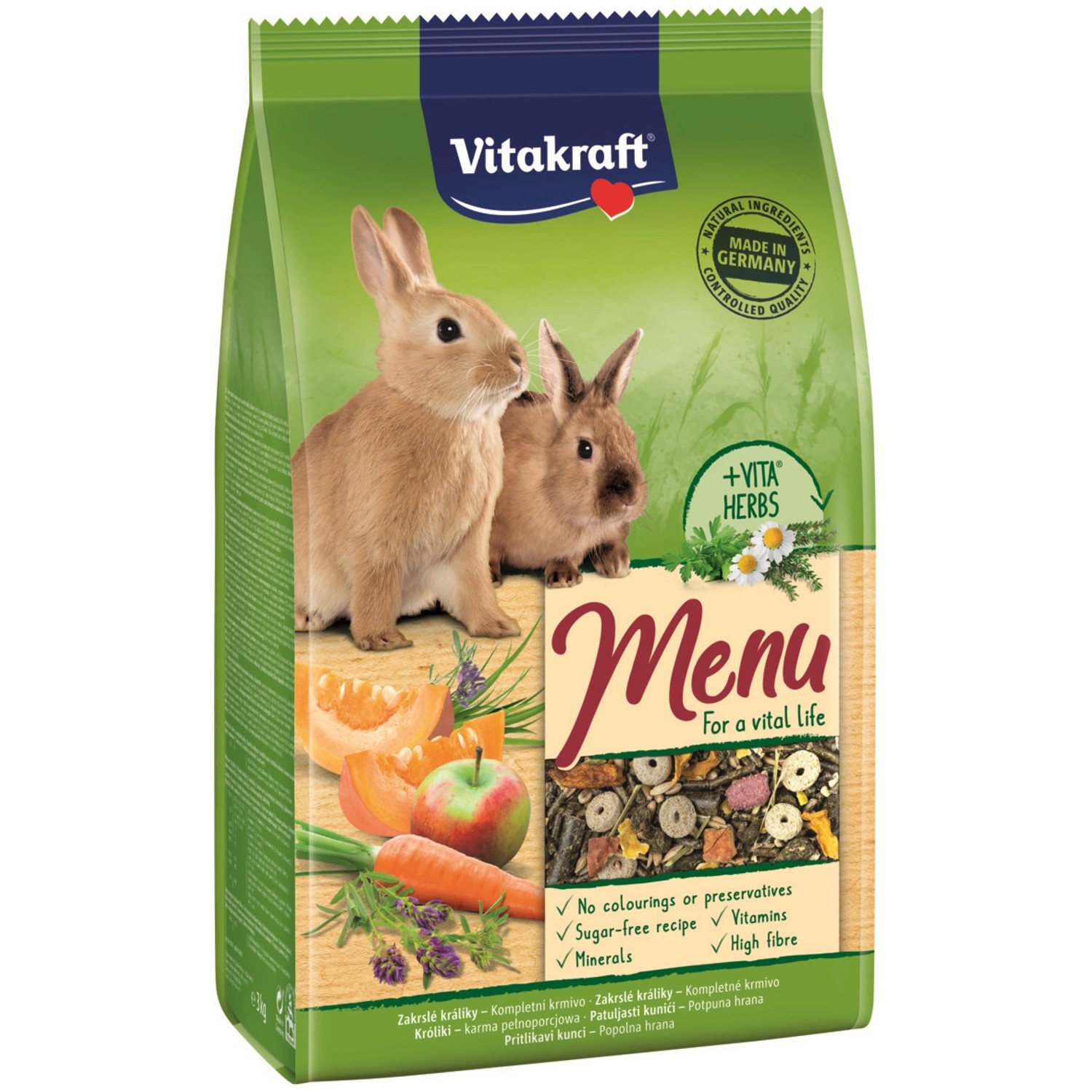 Vitakraft Kompletní krmivo pro králíky Menu 3 kg