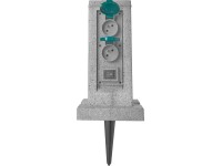Venkovní zásuvkový sloupek, vzhled kamene, 4 zásuvky 2P+E Venkovní zásuvkový sloupek, vzhled kamene, 4 zásuvky 2P+E