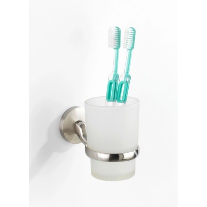 Wenko Držák kelímku na zubní kartáčky Cuba matný zinkový tlakový odlitek 7 cm x