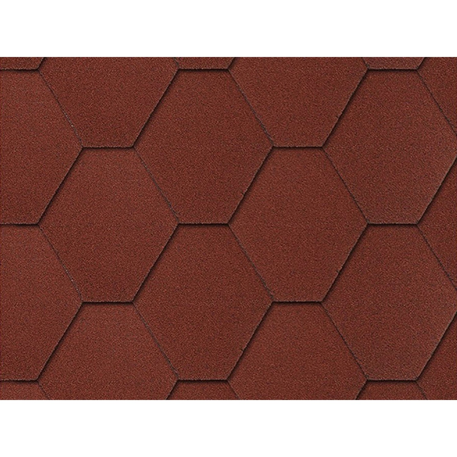 Onduline Asfaltový šindel Bardoline CLASSIC hexagonal, červená, 2 m2