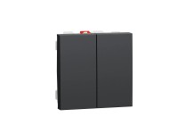 Schneider Electric Vypínač dvojitý střídavý Unica (Ř.5B (6+6)), 2M, antracitová