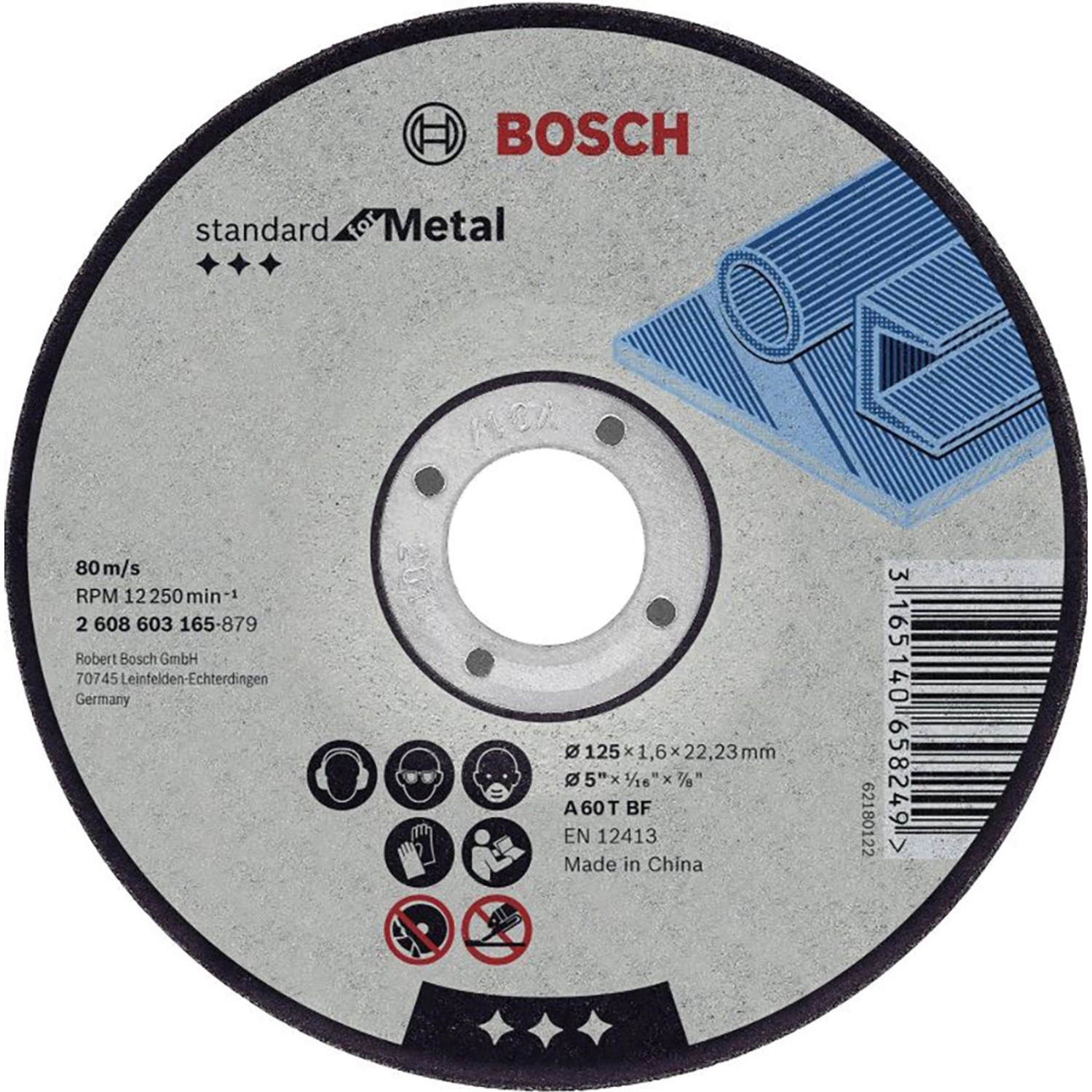Bosch Řezný kotouč rovný, Standart for Metal 125 mm
