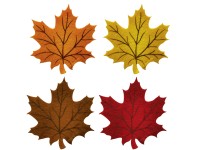 Podtácek javorový list z plsti 4 provedení