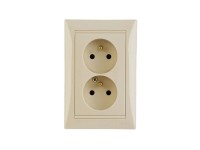 Legrand Dvojzásuvka Valena, 2P + T, 16 A - 250 V, béžová