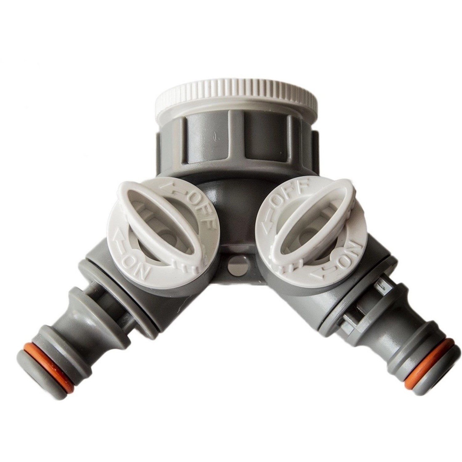 Bradas Rozdvojka s ventilem pro 2 rychlospojky 1" + 3/4", White Line WL-2222
