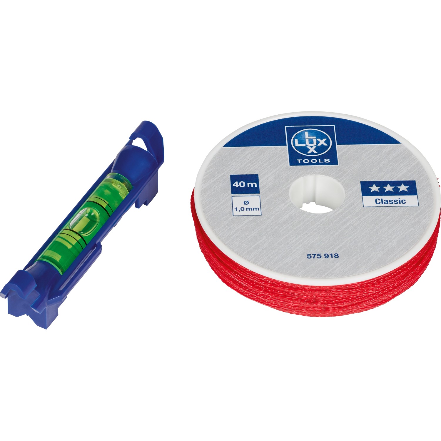 LUX Vodováha se zednickým provázkem Classic 40 mm x průměr 1 mm